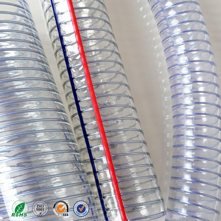 3 inch Clear Steel Wire Braided PVC Reinforced Suction Hose